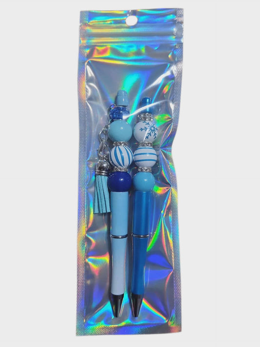 Winter Beaded Pens