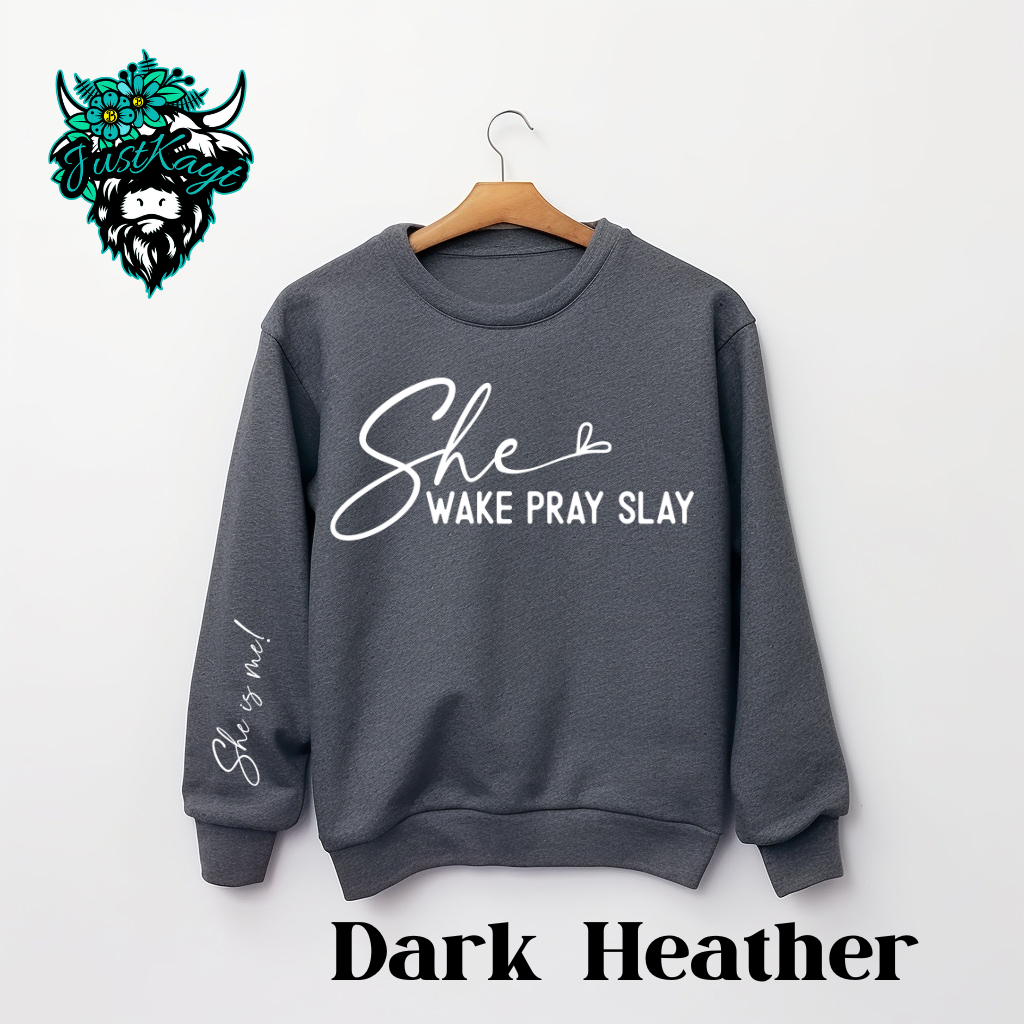 Wake Pray Slay Crewneck Sweatshirt