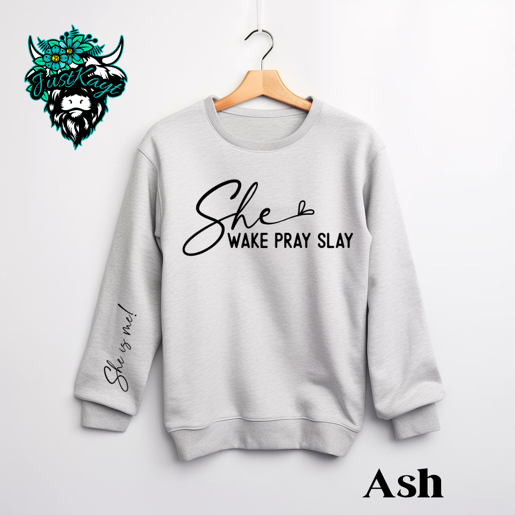 Wake Pray Slay Crewneck Sweatshirt