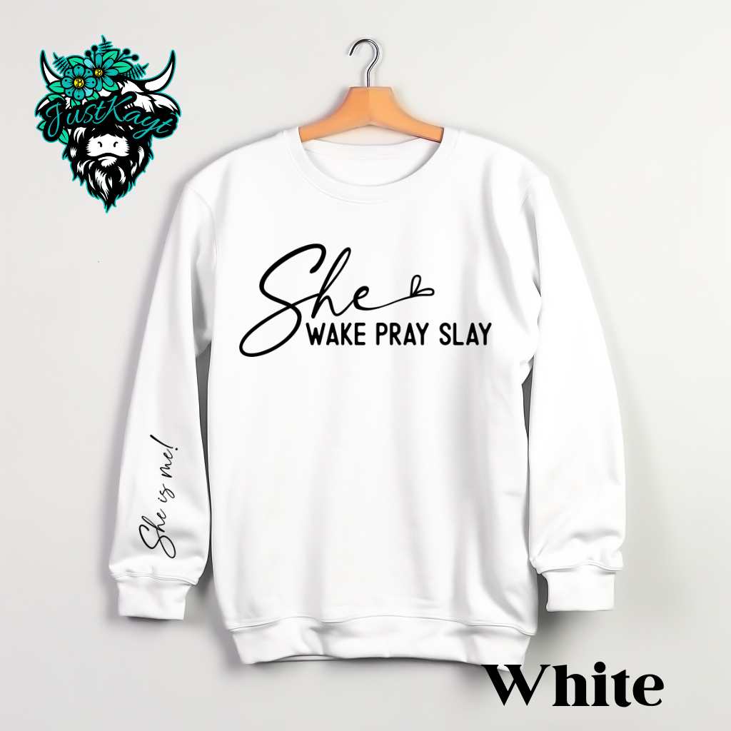 Wake Pray Slay Crewneck Sweatshirt