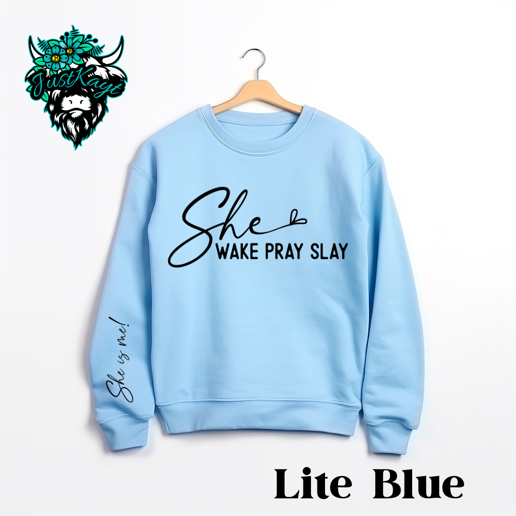 Wake Pray Slay Crewneck Sweatshirt