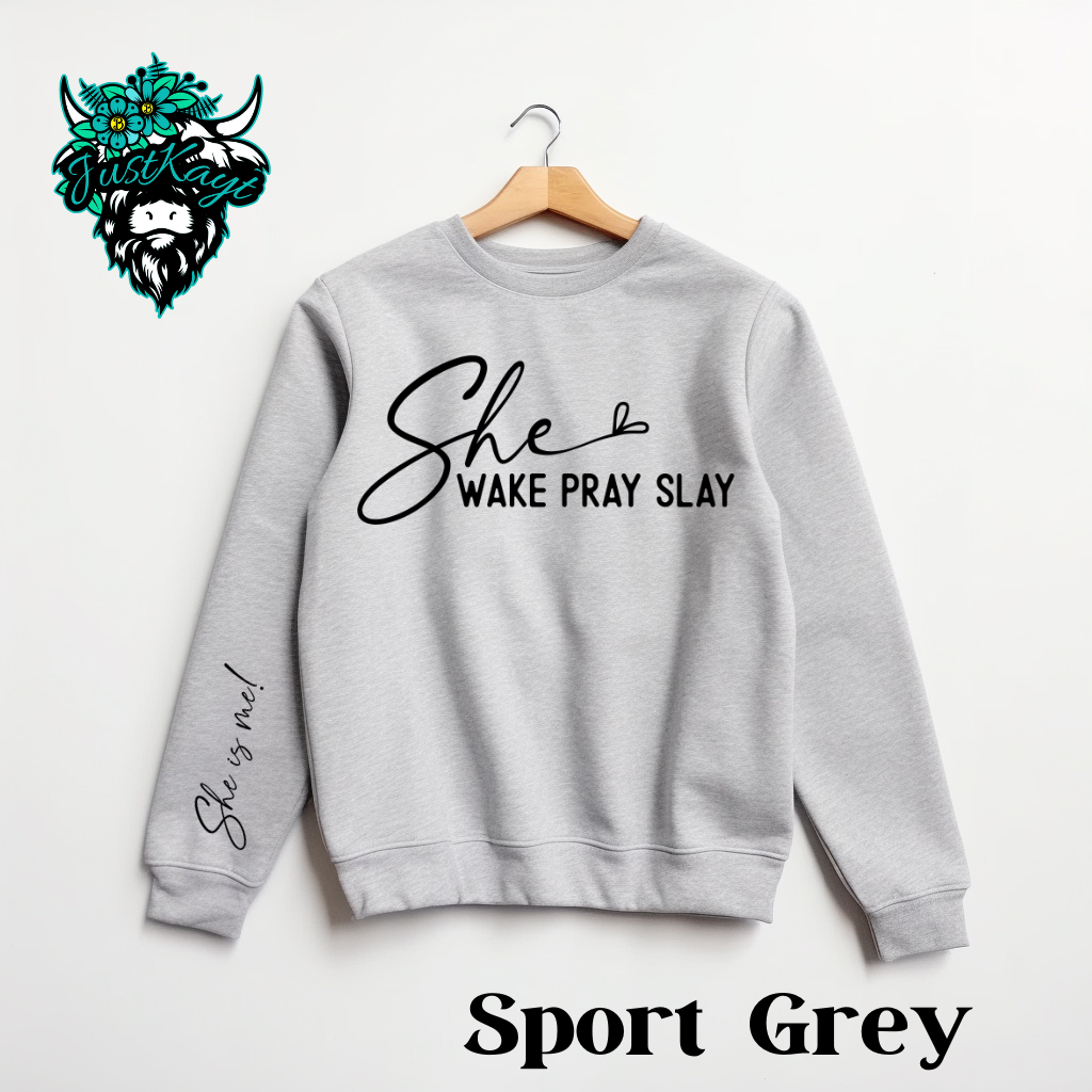 Wake Pray Slay Crewneck Sweatshirt