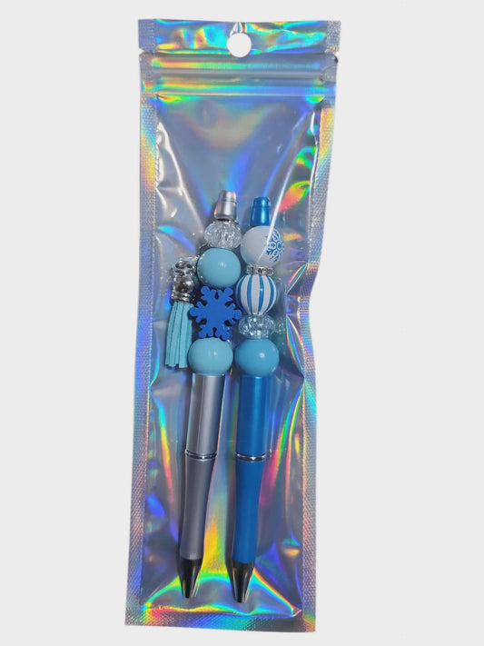 Winter Beaded Pens