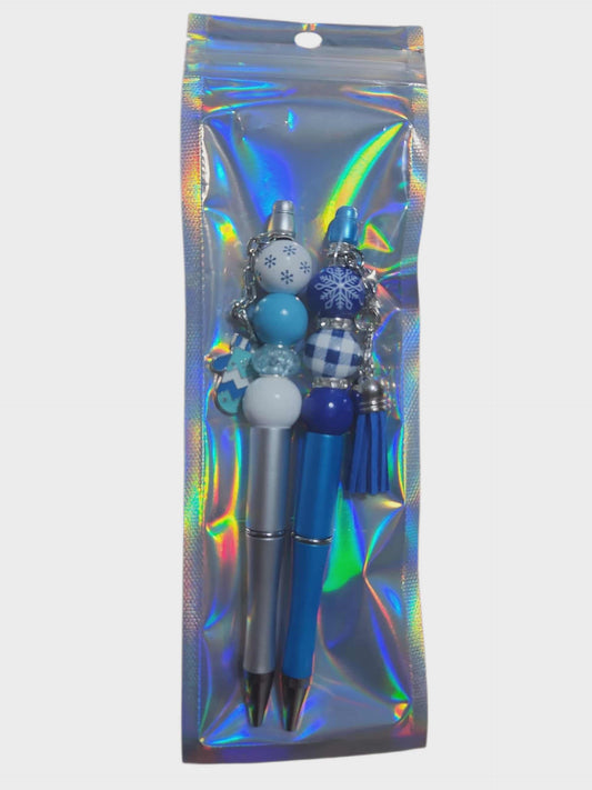 Winter Beaded Pens