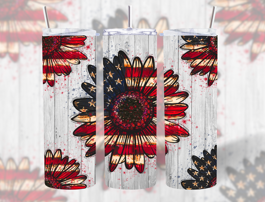 Patriotic Wild Flower 20oz Tumbler